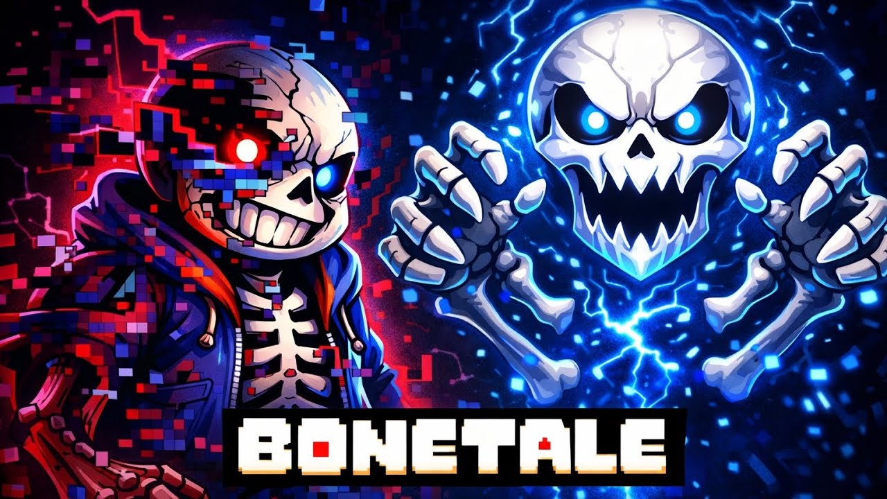 BONETALE PART 2 💀 Fatal Error Sans vs The Floating Skull