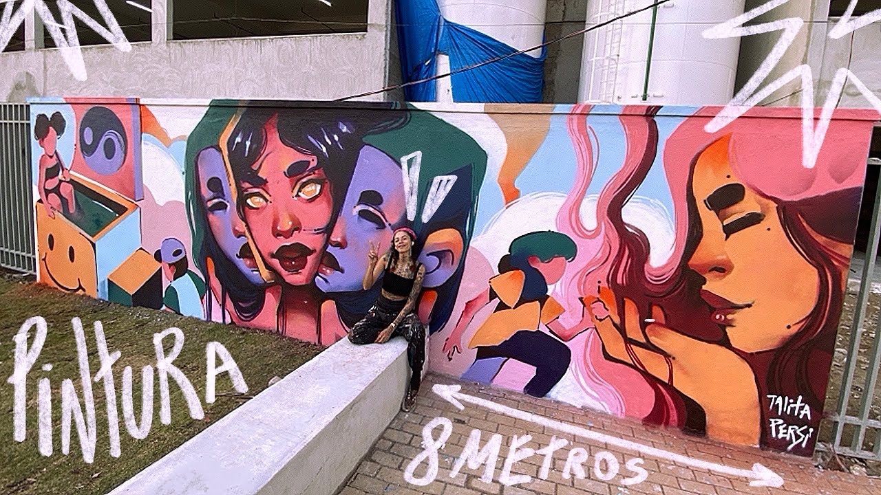 pintei um mural de 8 metros