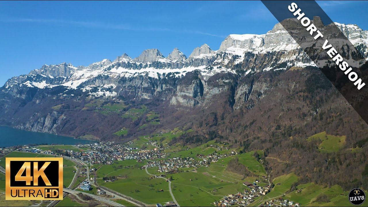 4K | SARGANSERLAND - SWITZERLAND | Drone Footage | Cinematic Video Ambient Music | SHORTENED VERSION