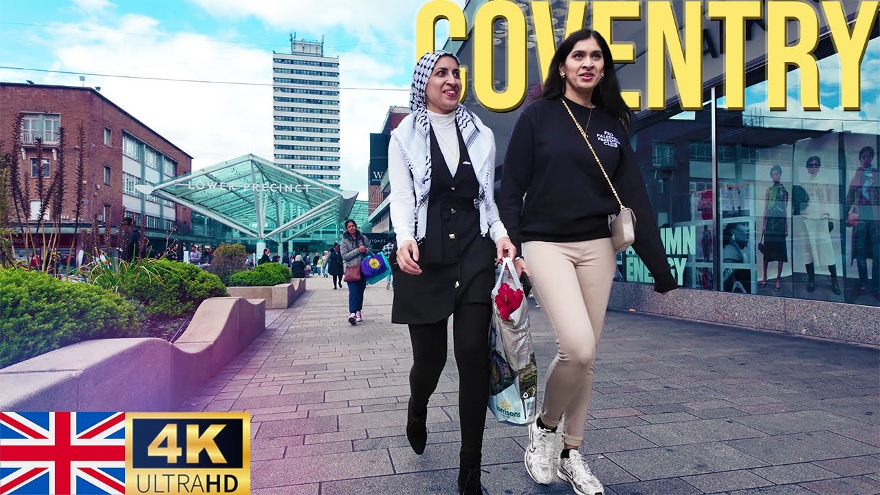Coventry - City Tour 2024| Walking The Streets of Coventry | Central Coventry Walk [4K HDR]
