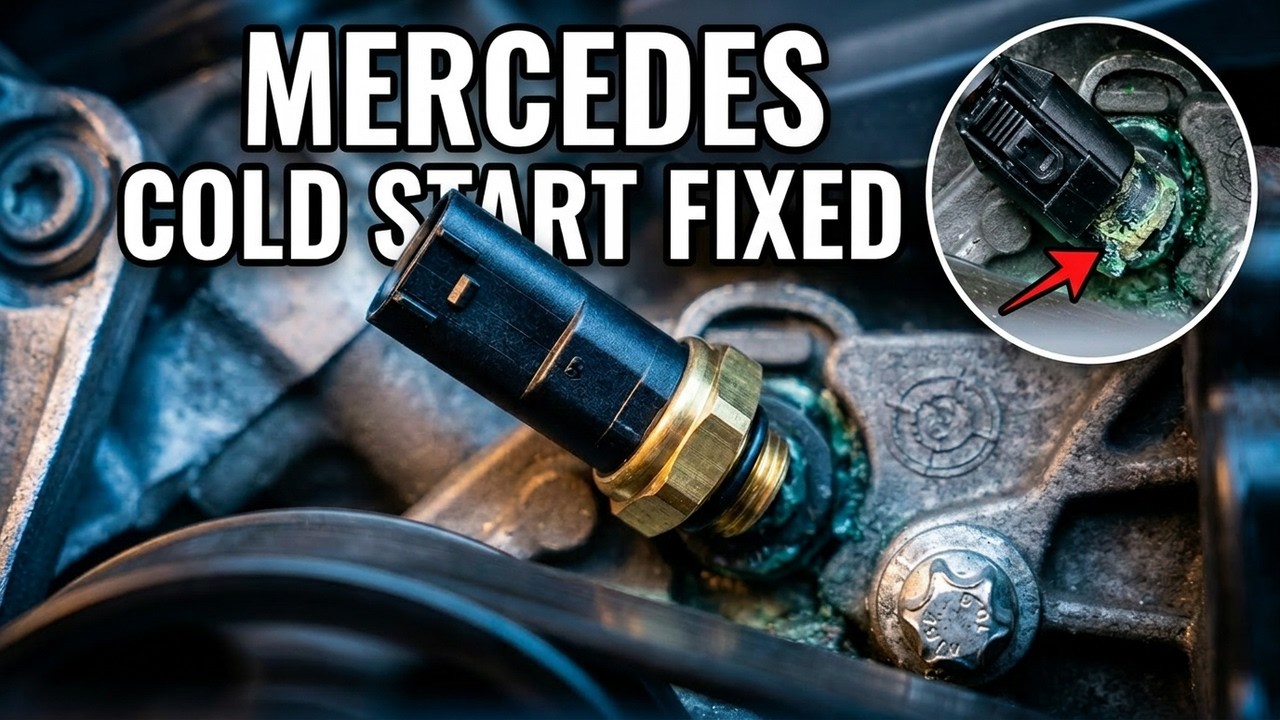 Mercedes Coolent Temperature Sensor Replacement W211 E320 Petrol. Engine cranks but will not start.