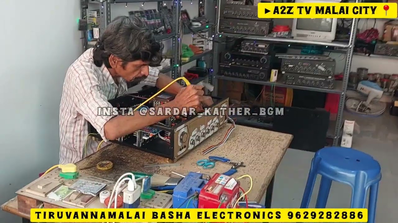 Heavy 5.1 super sound 👌 effects acrylic panel amplifier Marketing Tiruvannamalai basha electronics