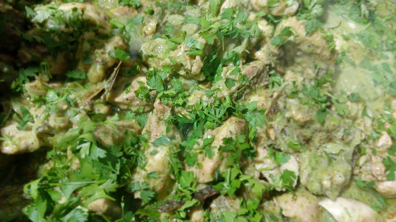 The Best Green chicken Recipe (Hyderabadi Style)| Wedding Style Chicken Curry