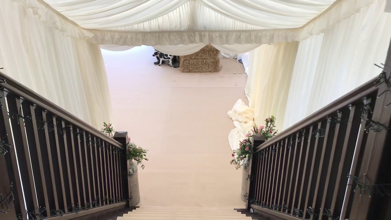 Leighton Hall, Lancashire - Marquee attached time the Hall