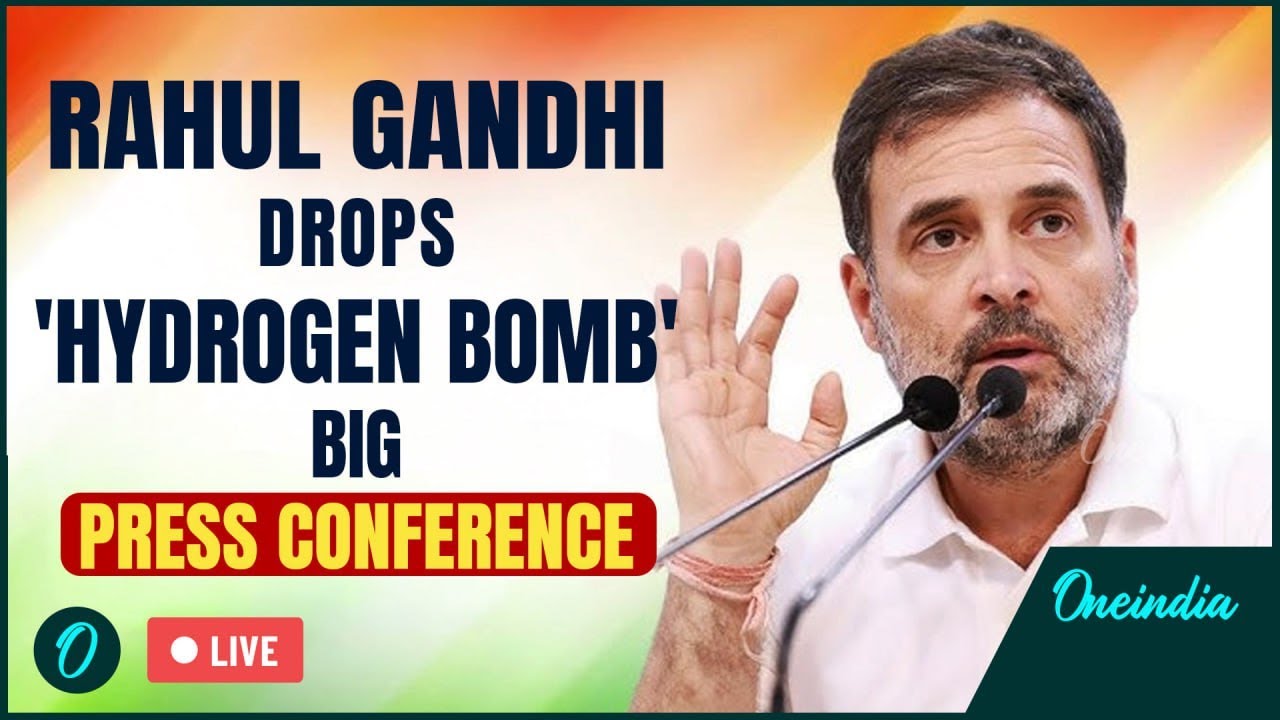 Rahul Gandhi Press Conference LIVE: Rahul Drops Hydrogen Bomb on Vote Rigging? Rahul Gandhi LIVE