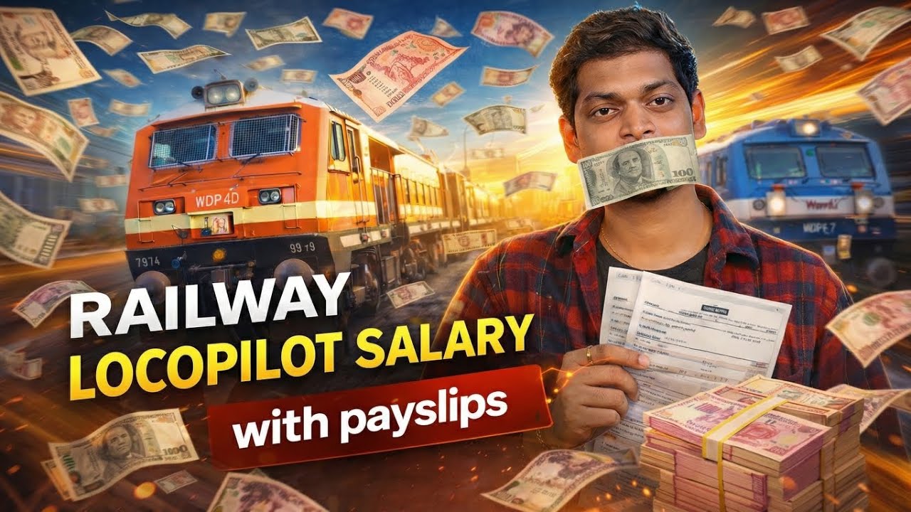 LOCOPILOT SALARY 🤑💸 INDIANRAILWAYS 🚋 WITH PAYSLIPS|ALP|SALARY |LOCOPILOT |RAILWAY JOB|RRB|GOVT.JOB