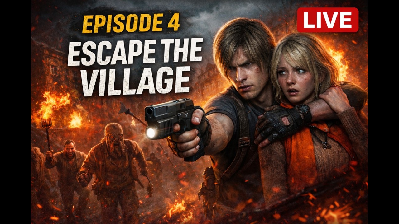 🔴 LIVE – Resident Evil 4 Remake EP 4 | Escaping the Village with Ashley #residentevil4