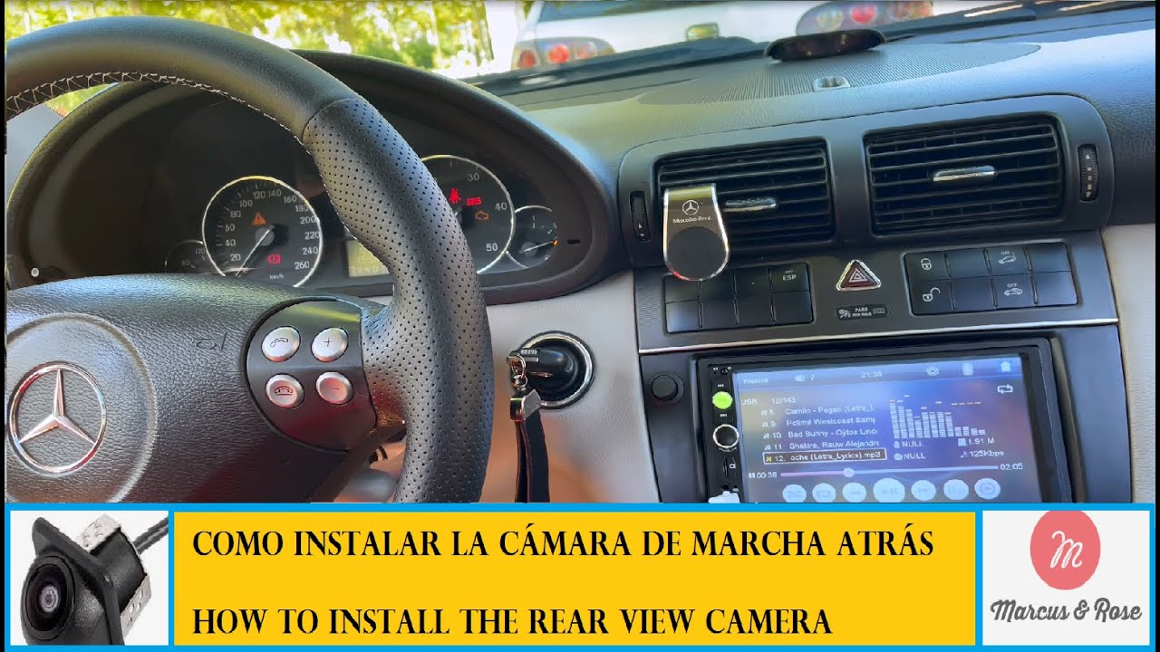 Como instalar la cámara de marcha atrás en el coche, vamos a ponerla en el mercedes sportcoupe w203
