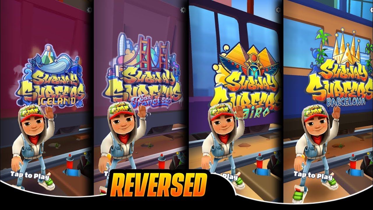 Subway Surfers REVERSED GAMEPLAY EP18 | Iceland Vs San Francisco Vs Cairo Vs Barcelona World Tour