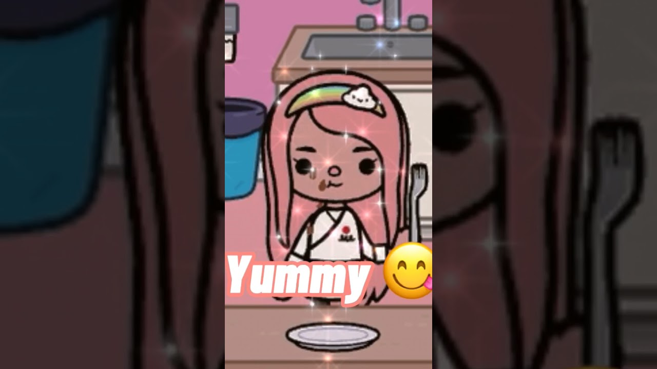 Toca Life: Pinky in Kitchen 1💕 (Chocolate Cake 🍫🎂) #tocaboca #tocalife #kpop  #tocalifeworld