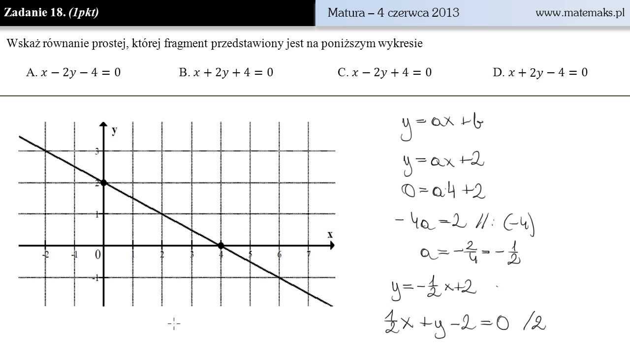 Zadanie 18 - matura 4 czerwca 2013