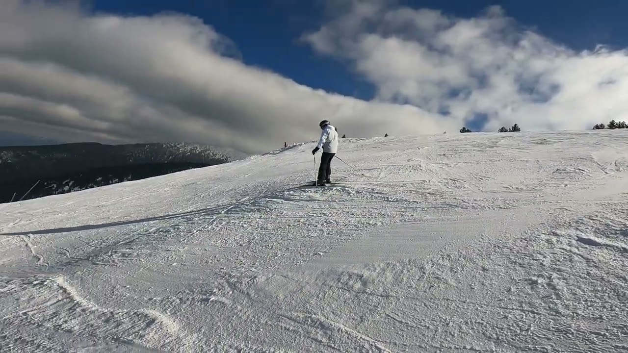 Bansko 2023 ski on the red slopes, good weather