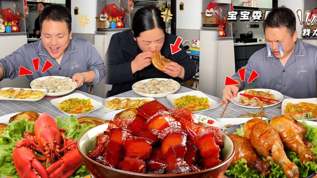 蠢老公竟然趁我不在家背着我偷偷吃大餐？还好我回来看一眼全部给他吃光，最后老公都吓懵了