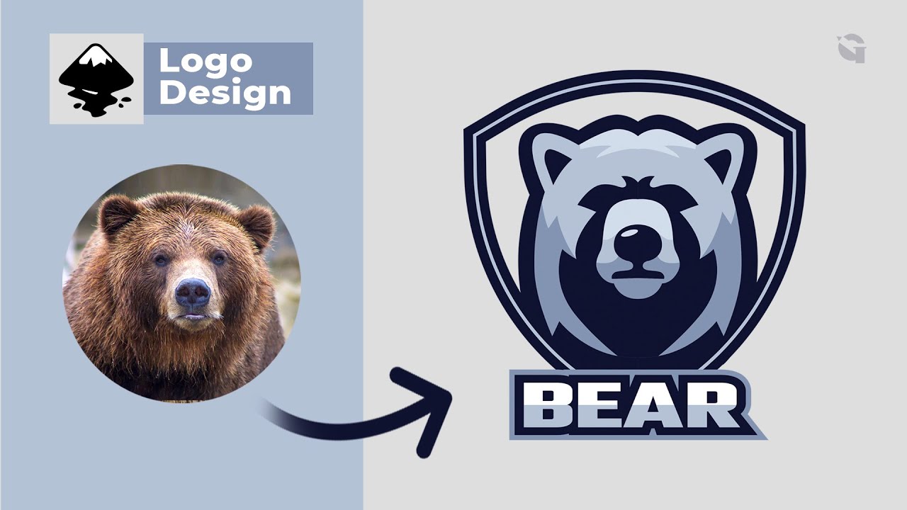 Inkscape | Bear - Logo Design | Inkscape Tutorial 2021 |  inkscape vector