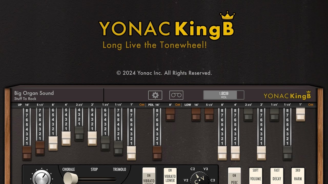 Yonac KingB Organ for iPad, iPhone, and Apple Silicon