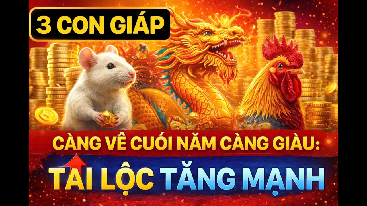 3 Con Giáp Càng Về Cuối Năm Càng Giàu | Tử Vi 12 Con Giáp