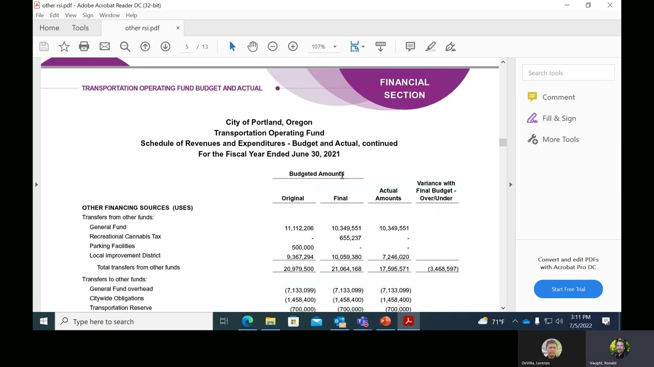 Government finance training July 5, 2022