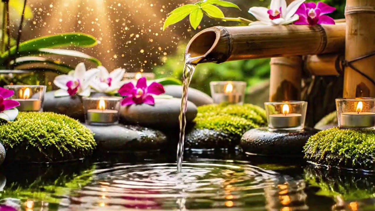 Relaxing Spa Music - Beautiful Peaceful, Calm Music, Meditation, Nature Sounds, Bamboo Water Sounds
