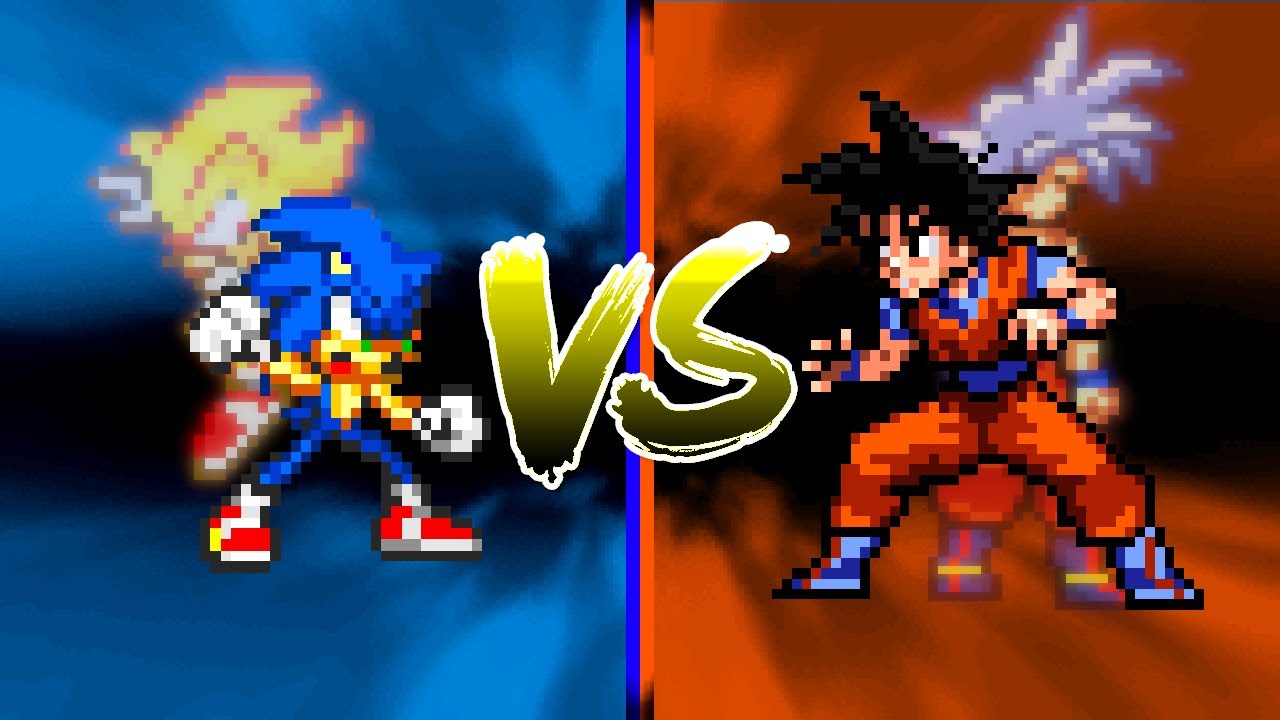 SONIC VS GOKU (SONIC THE HEDGEHOG VS DRAGON BALL SUPER) [SPRITE ANIMATION]