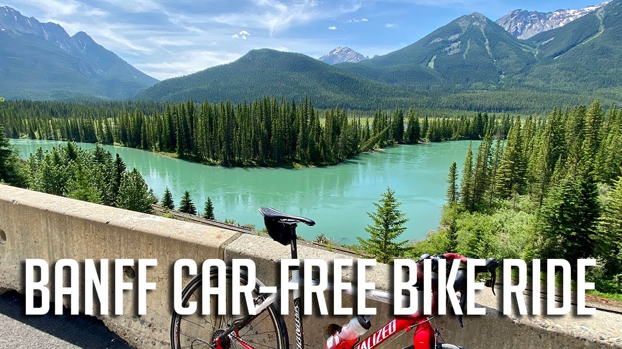 Car-free cycling in Banff National Park & a stunningly beautiful bike commute, all in the same ride!