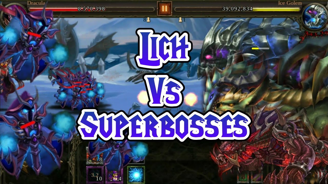 Lich Vs ALL SUPERBOSSES! Super killer unit! - Epic Heroes War Gameplay