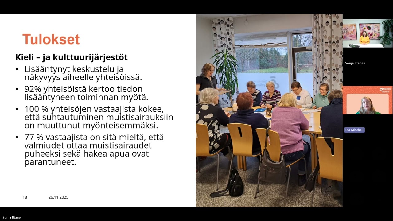 26.11.2025 Vapaaehtoiset siltana muistityössä - Tukea ja tietoa kieliyhteisöille