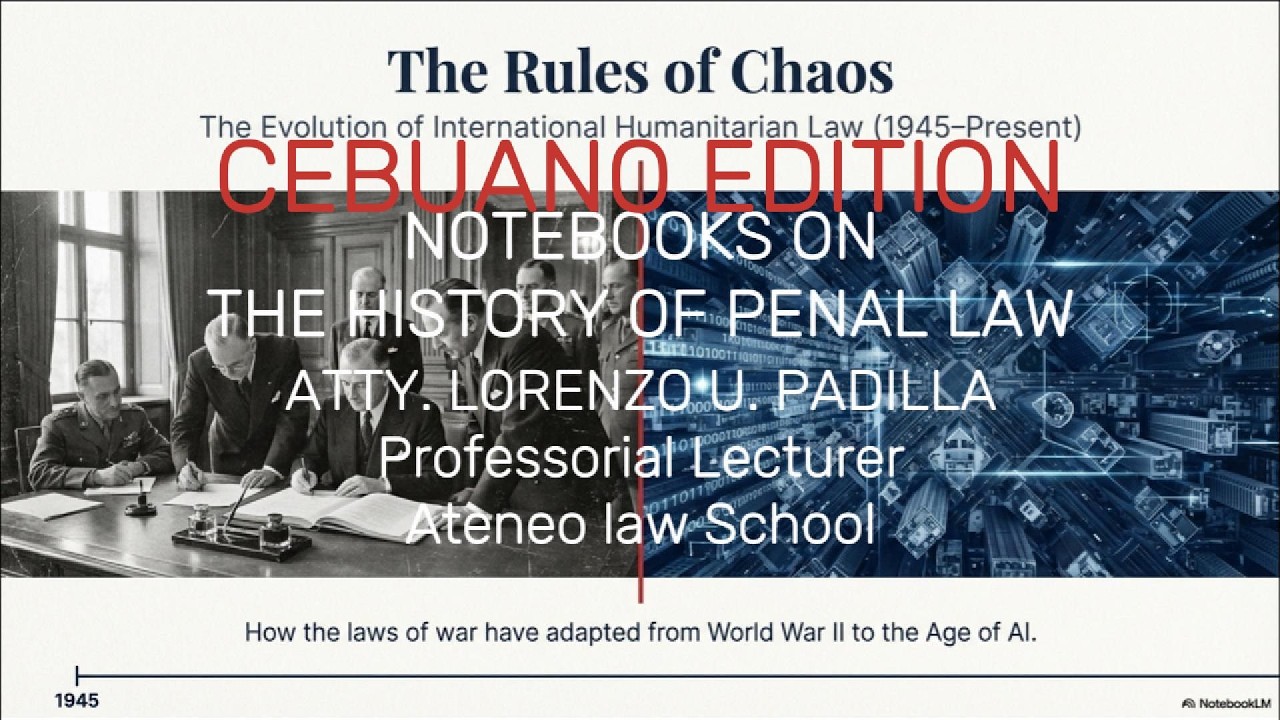 HISTORY OF PENAL LAW, PART 6   CEBUANO EDITION