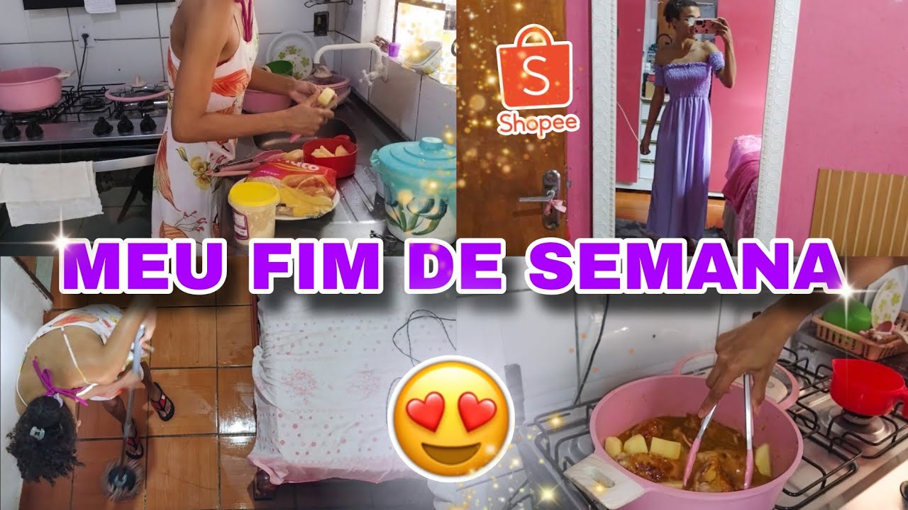 LIMPEI O QUARTO 🧼 | FIZ FRANGO COM BATATA 🥔😋 | COMPREI UM VESTIDO LONGO NA SHOPEE E MAIS.. 