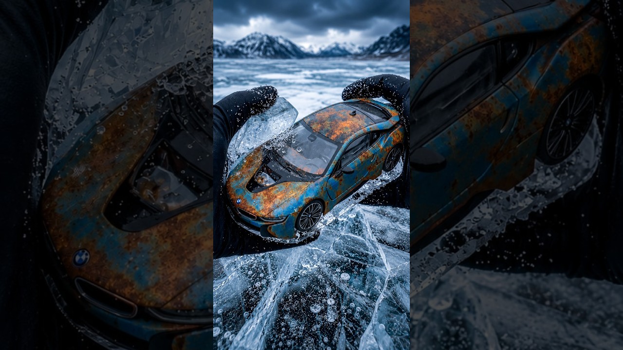 Found Frozen in Ice! 😱 Rusty BMW Restoration 🔥 #Shorts