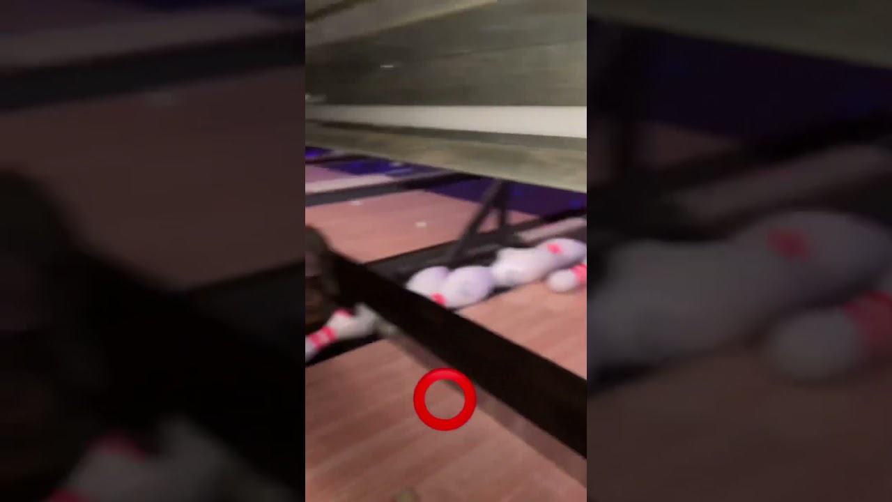 I went under a bowling pin setter 😬😱🤯#bowling #tapthecircle #bowler #short #shorts #perspective