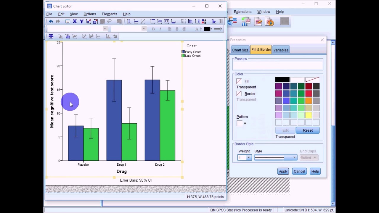 Formatting graphs in SPSS (APA format)