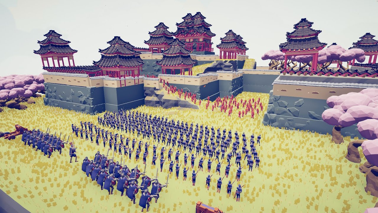 MEDIEVAL ARMY SIEGE JAPANESE CASTLE - ARMY INVASION - Totally Accurate Battle Simulator TABS