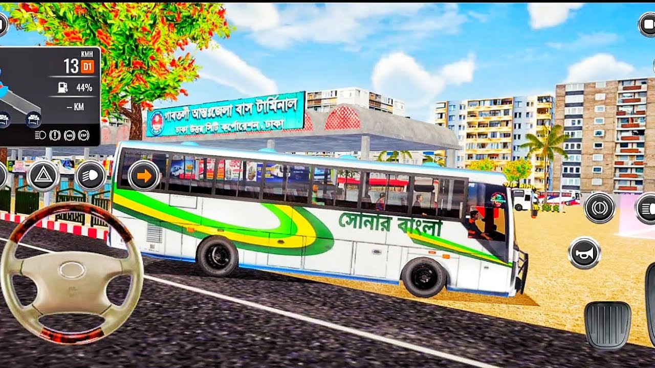 শেরপুর টু ঢাকা PCgame#BusbahutsimulatorBangladesdrivingHighwaypublicroadmyvideojamunasetuসনরবাংলাবাস