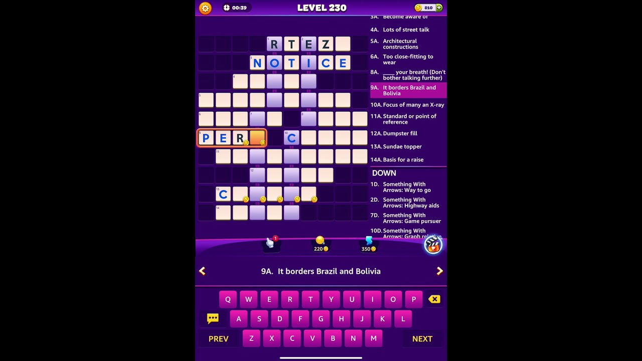 Word Hike Level 230, Germany-Wiesn, Crossword Puzzle Game App