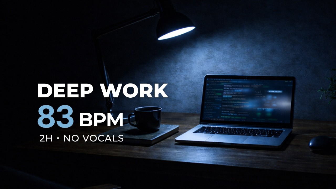 Music for Developers – 83 BPM Deep Work Coding (2 Hours, No Vocals)