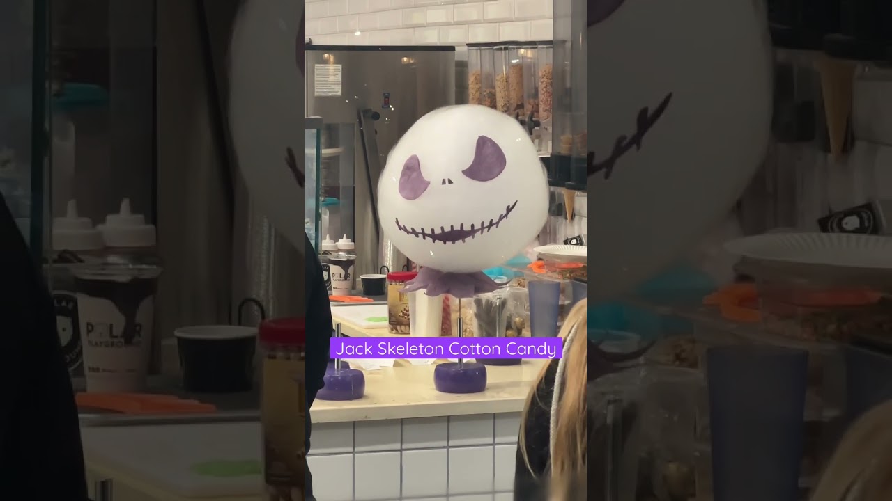 Jack Skeleton Cotton Candy at Polar Playground-Check Out Full Video on &ldquo;Food & Drink TV&rdquo; #disney