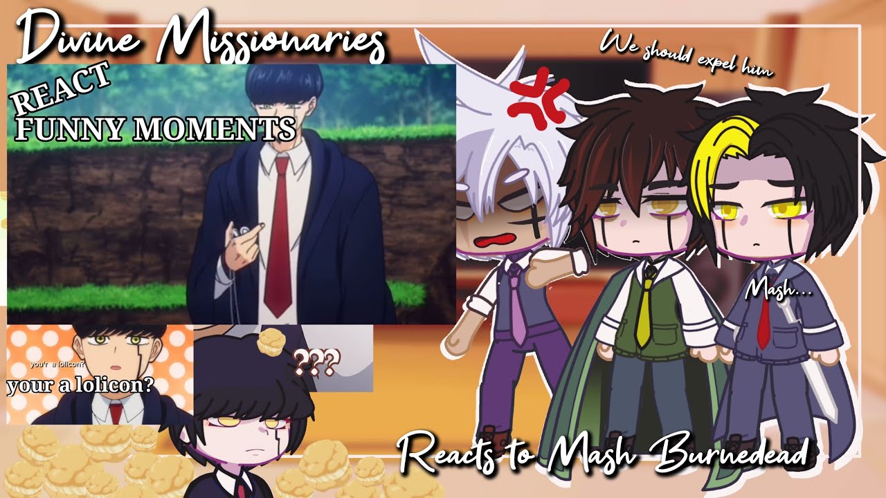 Divine visionaries react to Mash (FUNNY MOMENTS) || Mashle Magic and Muscle || GACHA CLUB ||