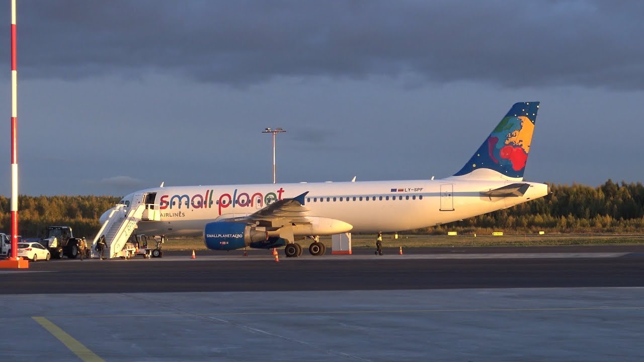 Small Planet Airlines Airbus A320-200 LY-SPF at Tampere-Pirkkala