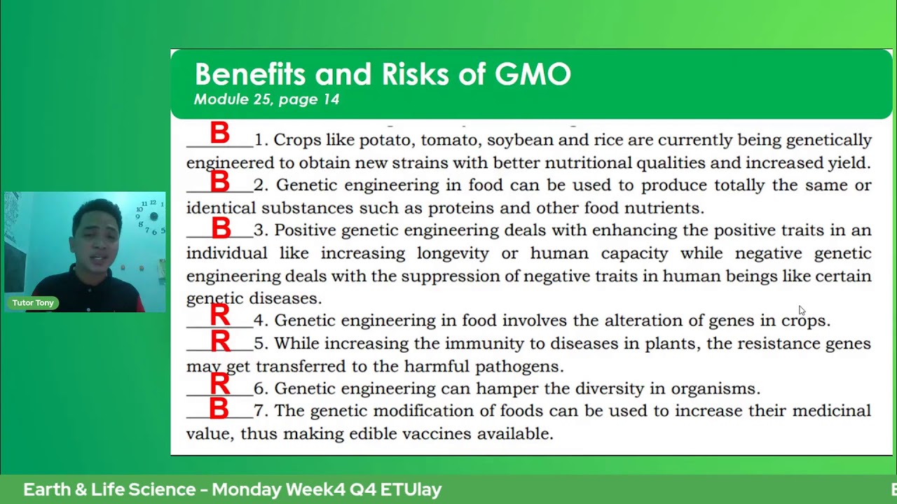 Earth & Life Science  - Monday Week4 Q4 ETUlay