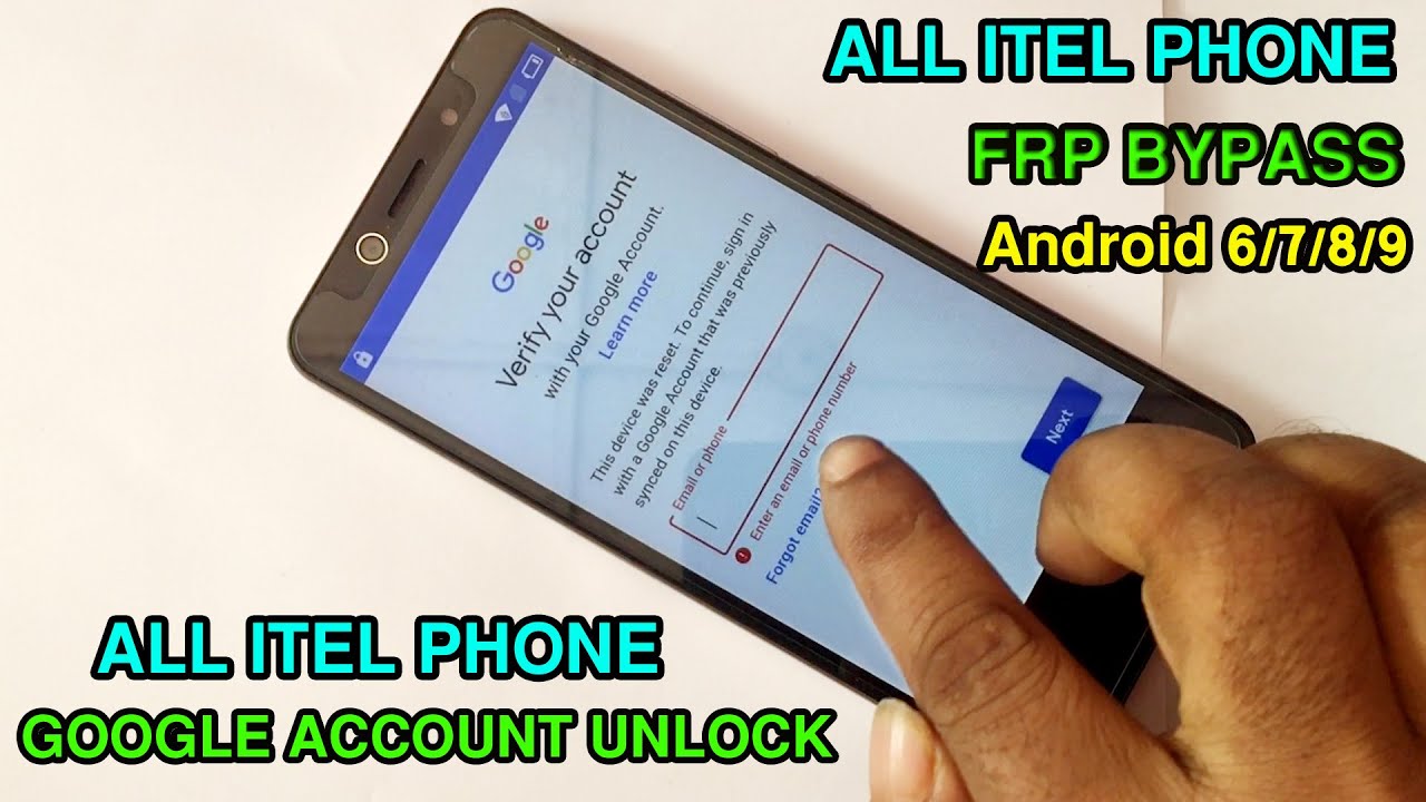 ALL ITEL PHONE FRP BYPASS & GOOGLE ACCOUNT UNLOCK | Android 6 | 7 | 8 | 9 Without PC |