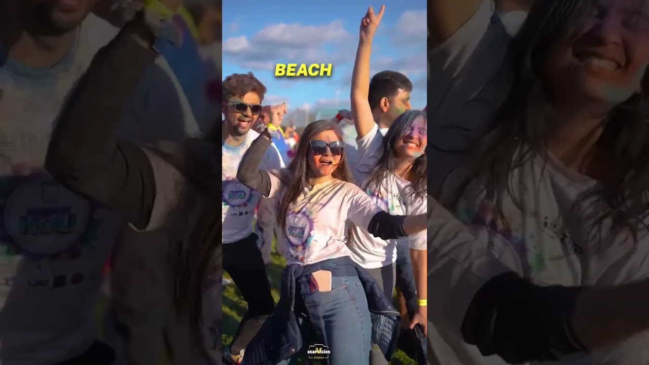 Holi party 2026 at Gorai beach Uttan by Triluxe Events  #holiparty #goraibeach