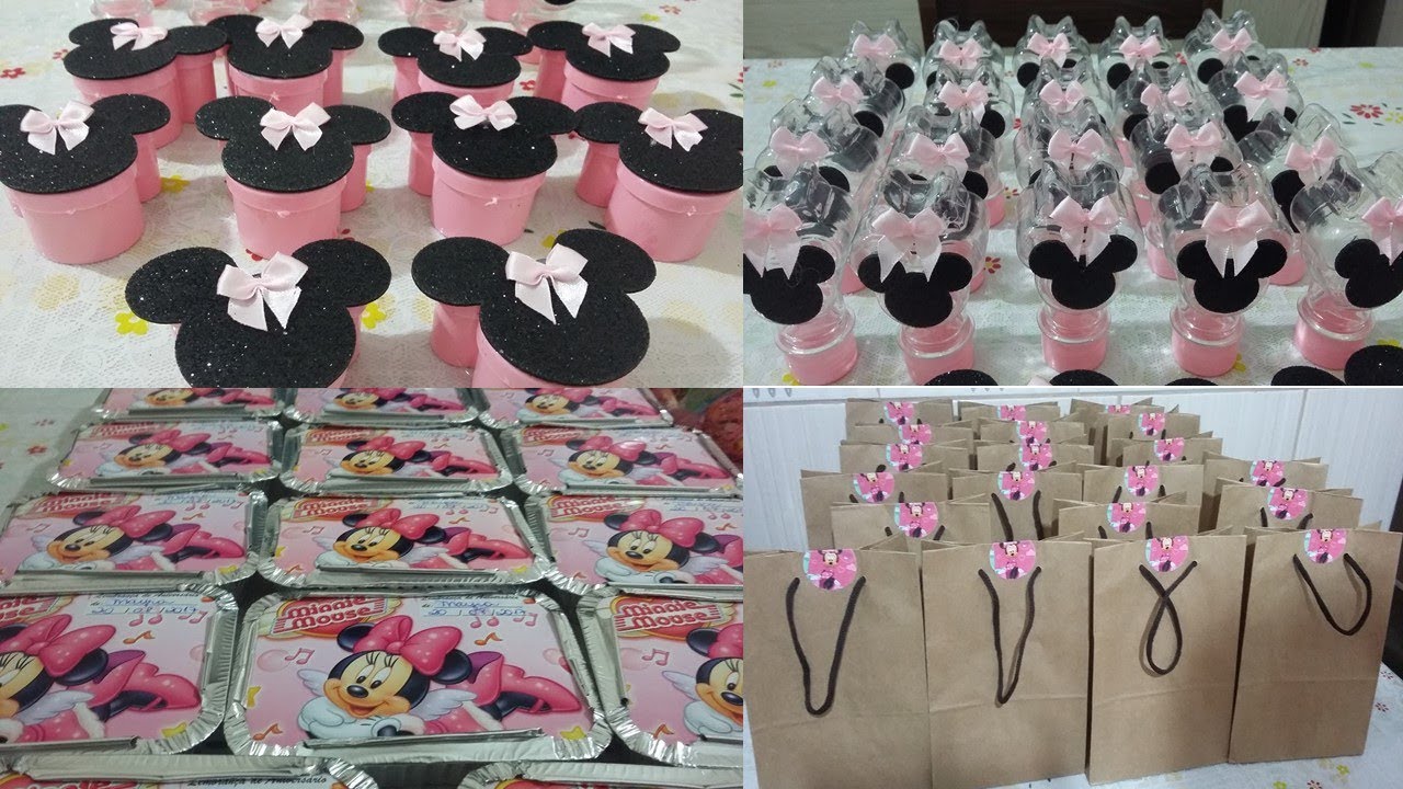 PERSONALIZADOS DA MINNIE ROSA ,Tubetes, Marmitinhas e Decoração - LILA E MAYRA