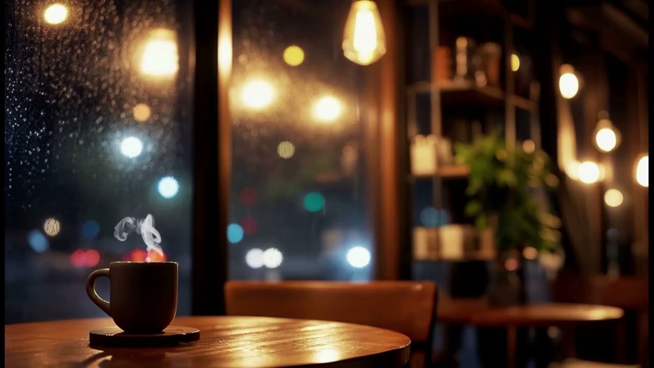 ☕ Rainy Coffee Shop Ambience for Study, Relaxation & Sleep
