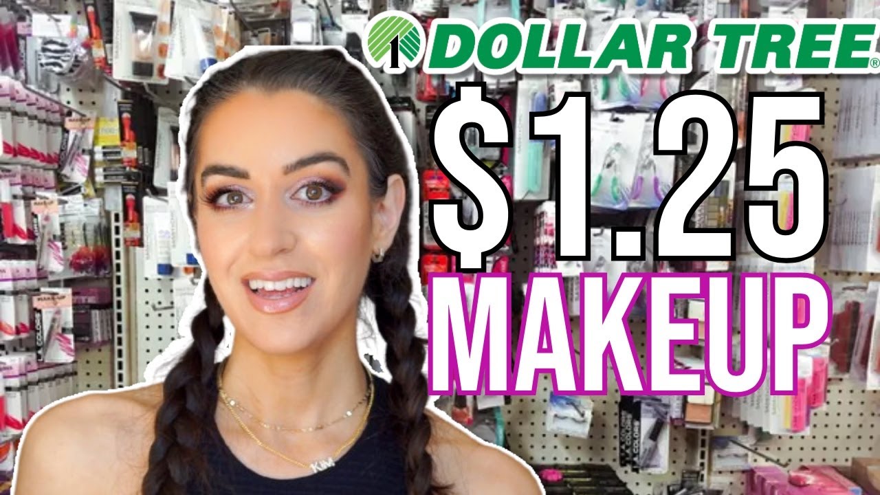 SHOCKING ... DOLLAR TREE HAS AMAZING MAKEUP!! | $1.25 FULL FACE BUDGET GLAM