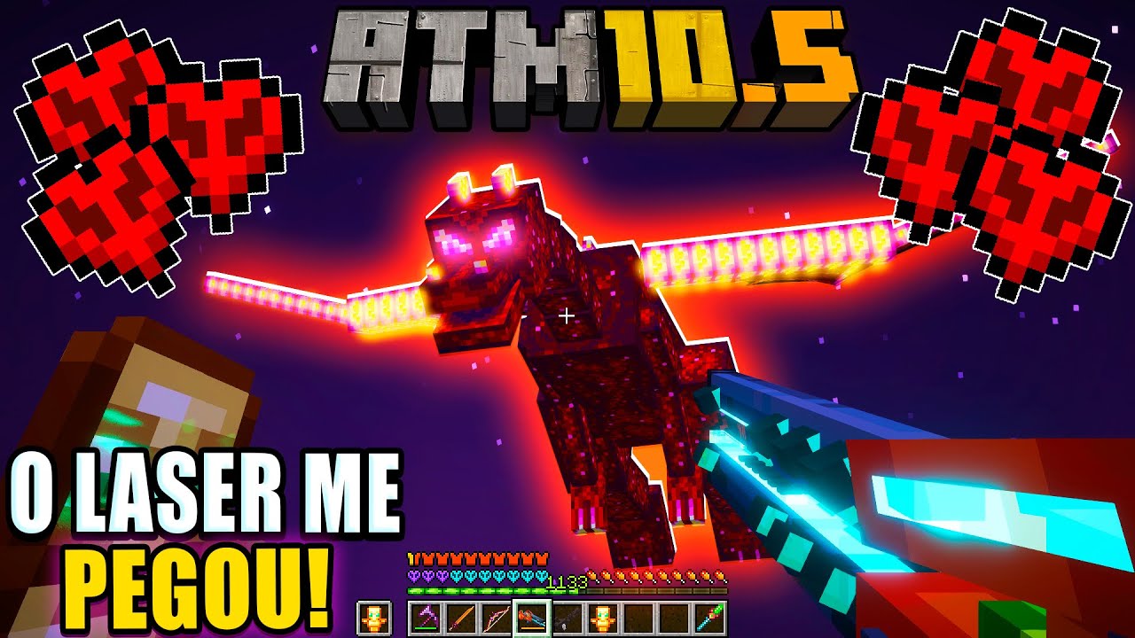 O LASER DO CHAOS GUARDIAN ACERTOU EM MIM! DRACONIC EVOLUTION! #ATM10.5 HARDCORE EP 40!