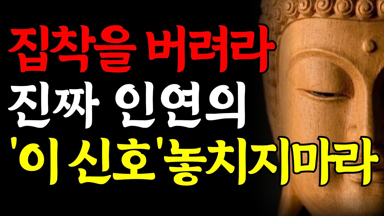집착을 놓아라 진짜 인연이라면 반드시 이어진다 | 부처님인연법 | 부처님말씀