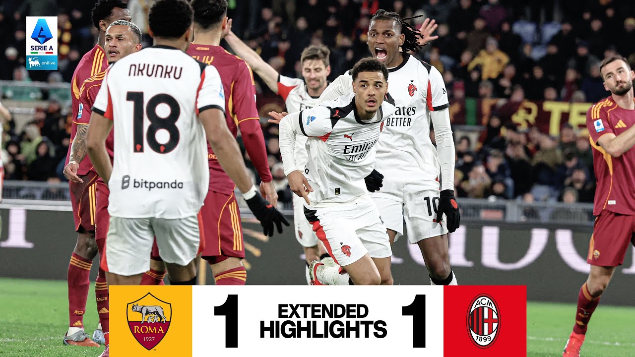 Extended Highlights | Il primo gol rossonero di De Winter | Roma-Milan 1-1 | Serie A 2025/26