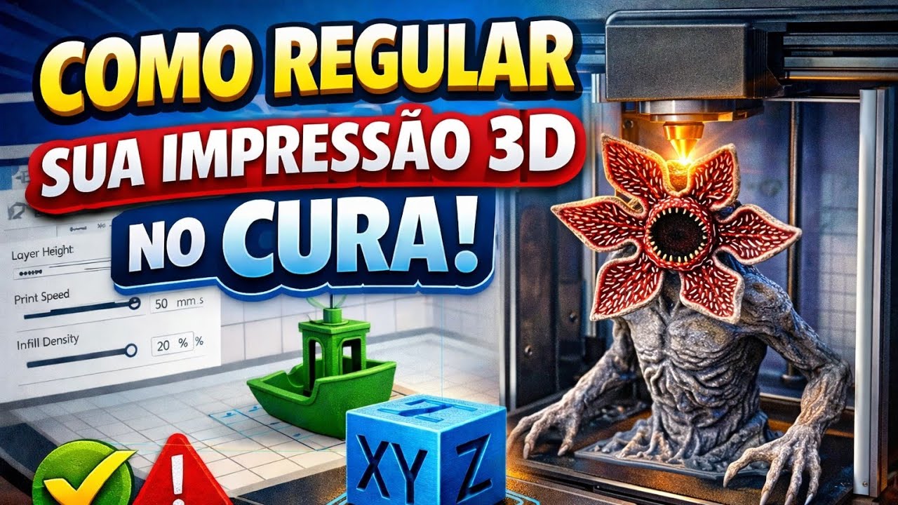 COMO REGULAR SUA IMPRESSÃO 3D NO CURA /  DEMOGORGON 