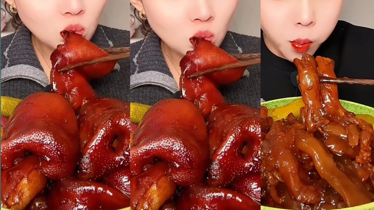 Chinese Mukbang Feast  Pig Snout & Juicy Beef Bites!