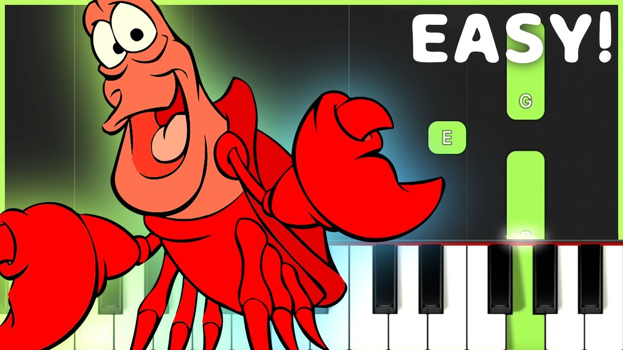 Under The Sea - The Little Mermaid | EASY Piano Tutorial